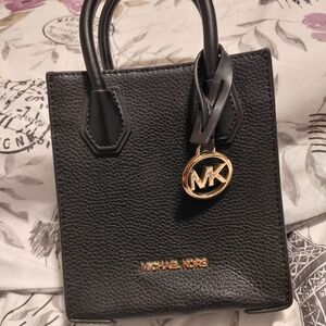 Michael Kors Black Leather Tote Bag